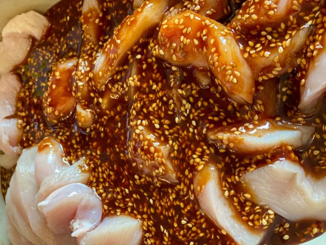 Honig - Sesam - Marinade für Lachs und Hähnchen